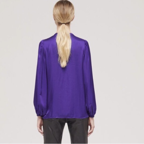 KOOPLES PURPLE SHIRT WITH PUFFED SLEEVES - Picture 5 of 7